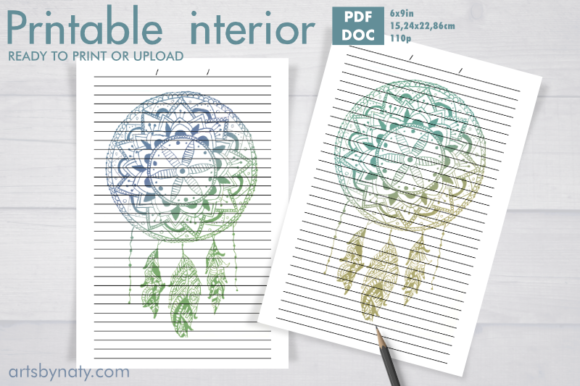 Download Dreamcatcher Printable Journal for KDP - Kdp Collection