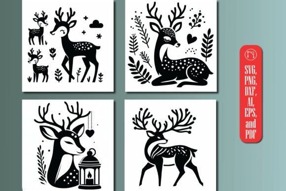 Download PANNO DEER Wood Laser Cut SVG Bundle - Svg bundle Collection