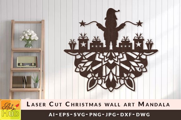 Download Laser Cut Christmas Wall Art Mandala SVG - Wall art mandala Collection