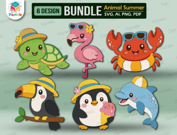 Download Summer Animal Paper Cut File SVG Bundle - Svg bundle Collection