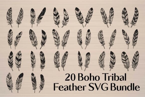 Download Boho Feather SVG Bundle - Svg bundle Collection
