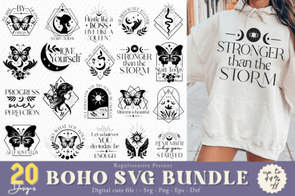 Download Boho Svg Bundle,floral Moon Svg - Svg bundle Collection