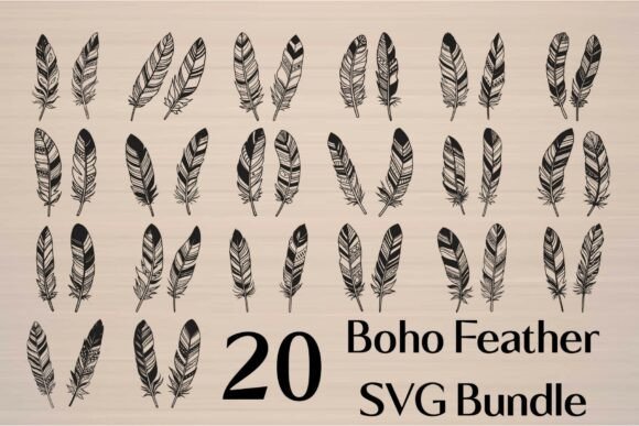 Download Boho Feather SVG Bundle - Svg bundle Collection