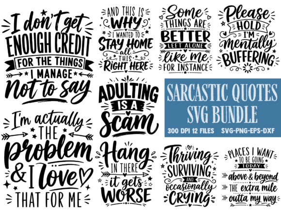 Download Sarcastic Quotes SVG Bundle - Svg bundle Collection
