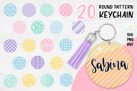 Download Round Pattern Keychain Svg Bundle - Svg bundle Collection