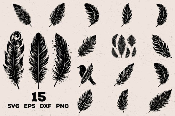 Download Feather SVG Bundle, Boho Bird Feather - Svg bundle Collection