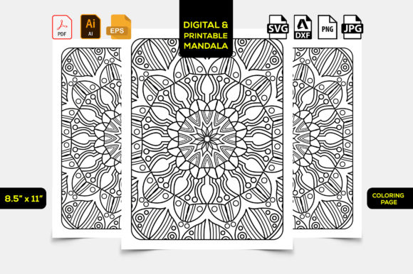 Download Mandala Interior Coloring Book Page KDP - Kdp Collection