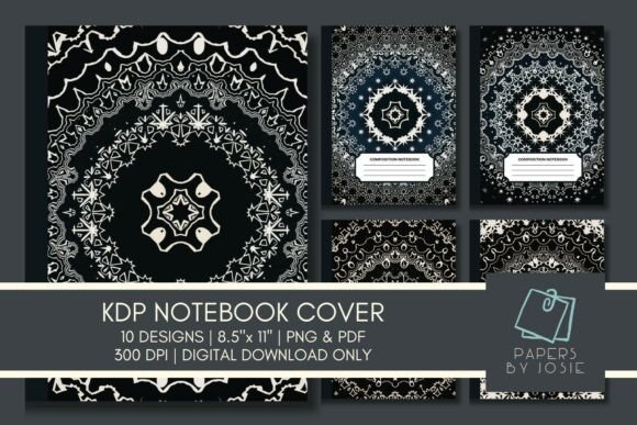Download Classic Black Mandala KDP Botebook Cover - Kdp Collection
