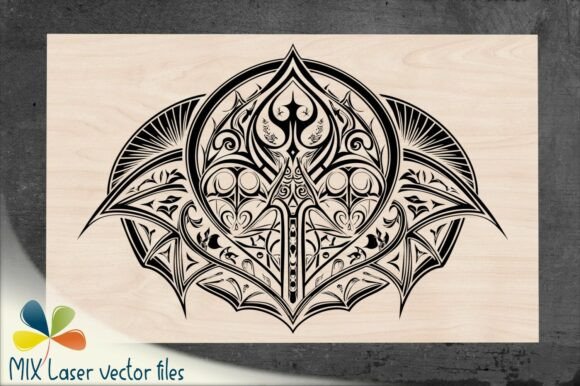 Download Elongated Gothic Oval Engraving Template - Engraving template Collection