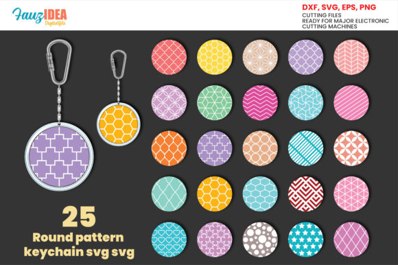 Download 25 Keychain Svg,Round Pattern Svg Bundle - Svg bundle Collection
