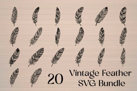 Download Vintage Feather SVG Bundle - Svg bundle Collection