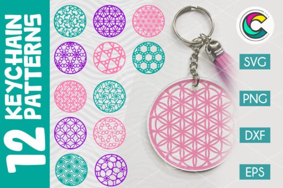 Download Keychain Round Pattern SVG Bundle - Svg bundle Collection