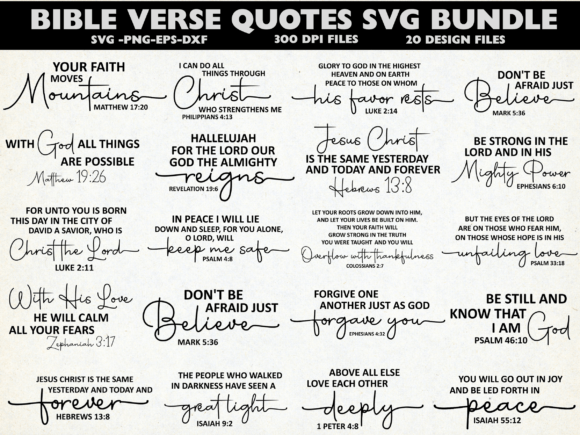 Download Bible Verse Quotes SVG Bundle, Christian - Svg bundle Collection