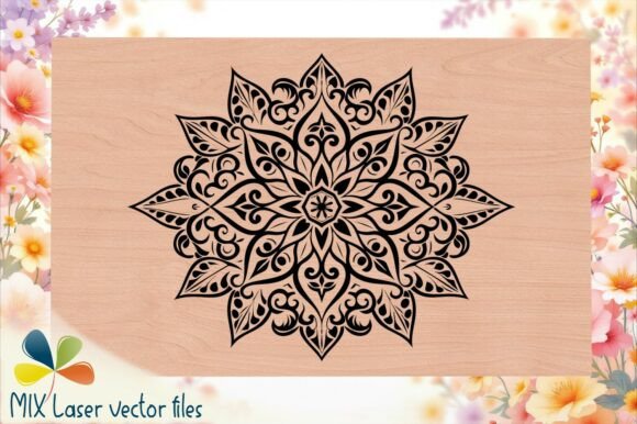 Download Floral Harmony Engraving Template - Engraving template Collection