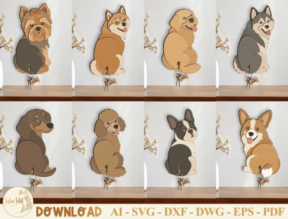 Download Dog Key Holder Laser Cut File SVG Bundle - Svg bundle Collection