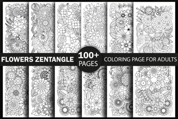 Download 100+ Zentangle Coloring Pages Bundle-KDP - Kdp Collection
