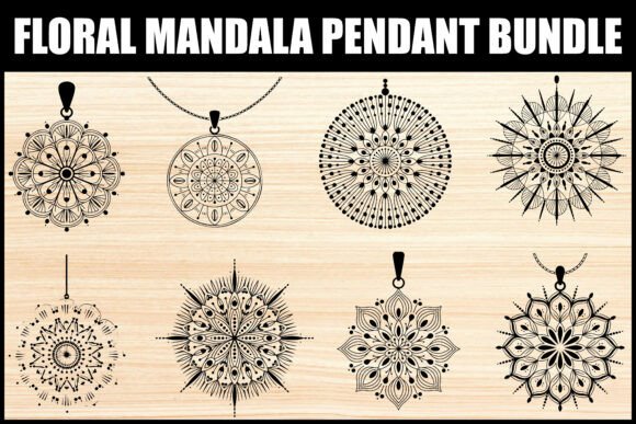 Download Floral Mandala Pendant SVG Bundle - Svg bundle Collection