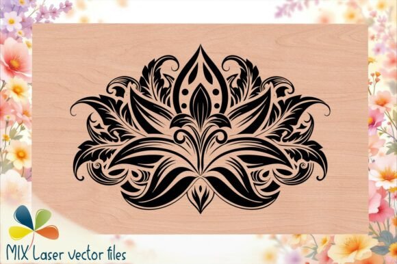 Download Floral Laser Engraving Template - Engraving template Collection