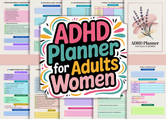 Download ADHD Planner for Adult Women 🧠 KDP - Kdp Collection